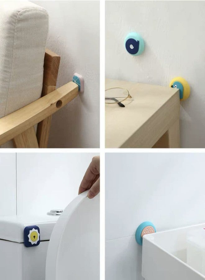 OLWICK واقي جداري سيليكوني على شكل رسوم متحركة من OLWICK®، سدادة مقبض باب، وسادة لاصقة جدارية، عبوة من 3 قطع، تصميم عشوائي - Image 5